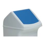 Durable - couvercle avec trappe d insertion bleue pour poubelle 40l plastique pe