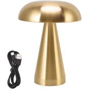 Ej.life - Champignon Lampe De Table Moderne Minimaliste Style Industriel 3 Couleur Dimmable Rechargeable Innovant Tactile Lampe De Bureau Or