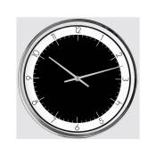 Emde - Horloge ronde bicolore en métal chromé 30x30cm