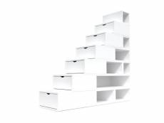 Escalier cube de rangement hauteur 175 cm blanc ESC175-LB