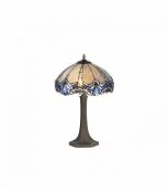 Lampe de table Tiffany Cofee 2 Ampoules Bleu