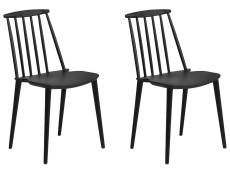 Lot de 2 chaises noires