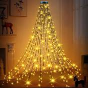 Lumières de sapin de Noël, 400 anneaux lumineux led pour sapin de Noël, décoration de Noël 2 m, 8 modes pour fêtes de Noël, mariages, anniversaires