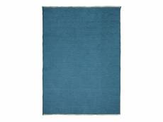 Modern tapisserie - tapis réversible bleu pétrole 120x170