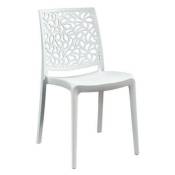 New Garden - Lot de 4 - 6 chaises London Stone en résine blanche 4 chaises