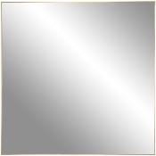 Pegane - Miroir carré avec cadre en acier aspect laiton - 60 x 60 cm