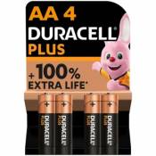 Pile alcaline Duracell Plus AA LR6 lot de 4