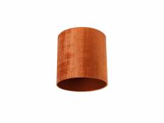 Qazqa led abat-jour transparant-cilinder-velours - orange - classique/antique - d 25cm