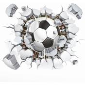 Stickers muraux 3d football (40x50 cm) i autocollants