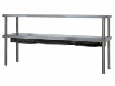 Table chauffante 2 niveaux - hauteur 700 mm - l 800 à 1800 mm - - 800 mm x350x700mm