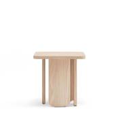 Table d'appoint carrée en bois clair