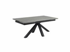 Table extensible 160-240 cm céramique gris marbré pied croix - arizona 04 65087491_65087502