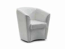 Talamo italia lounge armchair milano, fauteuil relax moderne, fabriqué en italie, en éco-cuir souple, cm: 70x60h74, couleur blanc 8052773792776
