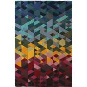 Tapis géométrique en laine scandinave multicolore Kingston Multicolore 160x230
