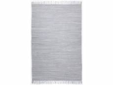 Tapis happy cotton - tissé plat - en coton - réversible - avec taches - gris 40x60 cm