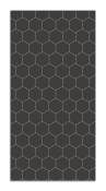Tapis vinyle mosaïque hexagones gris 80x300cm