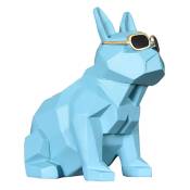Tlily - GéOméTrie Bulldog Statue éTui à Animal Chien Porte- Sculpture RéSine Artisanat DéCoration de la Accessoires
