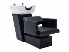 Vidaxl chaise de salon et lavabo noir et blanc 129x59x82 cm similicuir