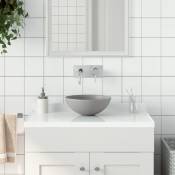 Vidaxl - Lavabo de salle de bain Céramique Gris clair Rond