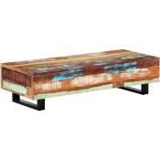 Vidaxl - Table basse 120x50x30 cm Bois de récupération solide et acier Brun