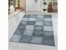 Vintage - tapis à carreaux patchwork - dégradé de gris 140 x 200 cm OTTAWA1402004202GREY