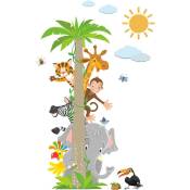 Xinuy - Animaux cocotier Sticker mural bébé pépinière