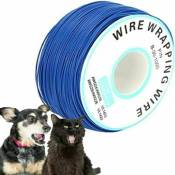 XVX - Fil de clôture pour animaux de compagnie 300m/984ft chien clôture électrique fil de bobine fil enterré solide système de clôture électrique
