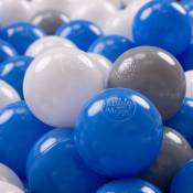 50 ∅ 7Cm Balles Colorées Plastique Pour Piscine Enfant Bébé Fabriqué En eu, Gris/Blanc/Bleu - gris/blanc/bleu - Kiddymoon