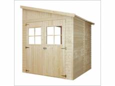 Abri de jardin en bois (sans paroi latérale) 4 m²-h243x220x216