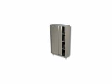 Armoire 2 portes coulissantes + 3 etageres - ristopro - - inox aisi430 1500x500x1800mm