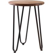 Aubry Gaspard - Table ronde en bois et métal Filae