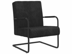 Chaise cantilever noir velours