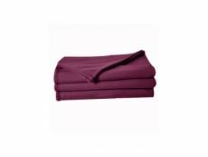 Couverture polaire prune poleco 100% polyester 320g 180x220