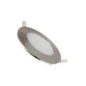 Downlight Dalle LED 3W Extra Plate Ronde - Blanc Froid 6000K - - Aluminium