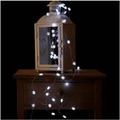Fééric Lights And Christmas - Guirlande lumineuse Intérieur 60 led Blanc lumière fixe sur 1.20 m - Feeric Christmas - Blanc modèle c