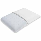 GIANTEX Oreiller ergonomique mémoire de forme 40x60x13cm rectangulaire pour douleurs cervicales housse amovible lavable blanc