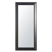 Grand miroir rectangulaire à moulures en bois de paulownia noir 80x180