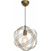 Helloshop26 - Lustre lampe lumière suspendu suspension hove en métal 75 cm E27 bronze patiné