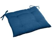 Hesperide - Galette de chaise carrée 4 points Korai bleu indigo 40x40x4cm en polyester - Hespéride - Bleu indigo