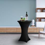 Housses blanches pour table haute pliante 105 CM,Noir,Ø 60-65 cm - Swanew