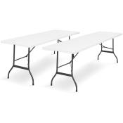 Idmarket - Lot de 2 tables pliantes portables 180 cm