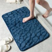 Ineasicer - Tapis de bain rectangulaire en polyester à texture Cailloux, séchage rapide, antidérapant, tapis pour maison, salle de bain, cuisine,