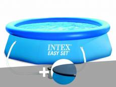 Kit piscine autoportée easy set 3,66 x 0,76 m + bâche de protection - intex