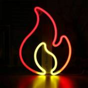 Lablanc - Enseigne au néon flamme, néon flamme rouge