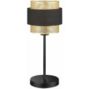 Lampe à poser noir or métal lampe de table chambre