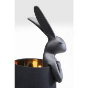 Lampe Animal lapin noire 68cm doré Kare Design