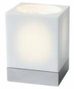 Lampe de table Cubetto - White Glass - Fabbian blanc en verre