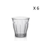 Lot de 6 - Verre à eau 16 cl en verre trempé résistant