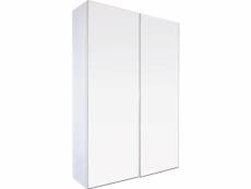 Miroir armoirette simple - 60x65cm - blanc - mélaminé et façade verre miroir