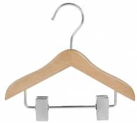 Only Hangers Cintres en bois avec pinces (lot de 5)